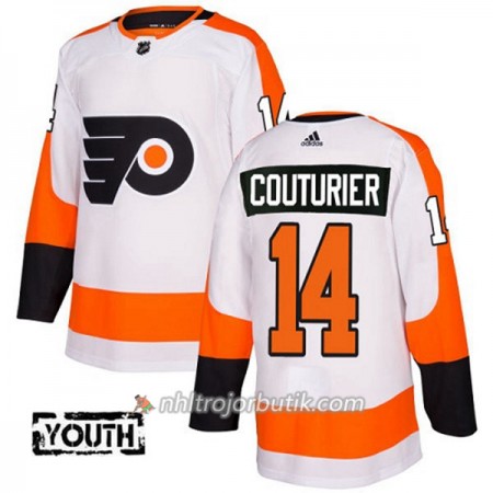 Barn Ishockey Philadelphia Flyers Tröja Sean Couturier 14 Adidas 2017-2018 Vit Authentic